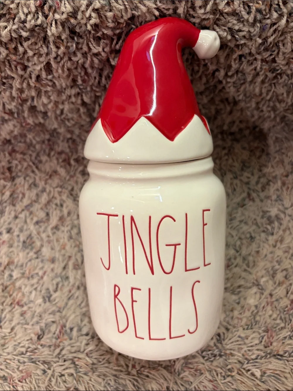 Rae Dunn JINGLE BELLS canister